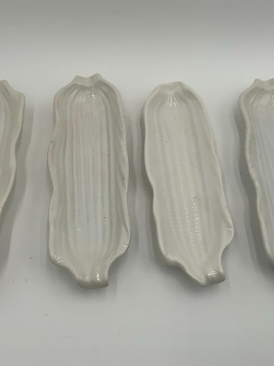 Unbranded Other - Ivory Ceramic Corn on the Cob Holders Japan Set Of 4
